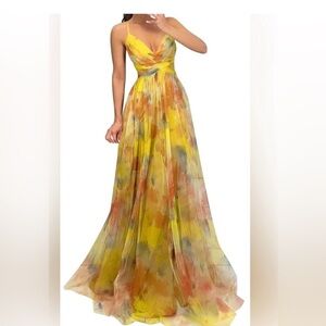 Elegant Multicolor Maxi Dress